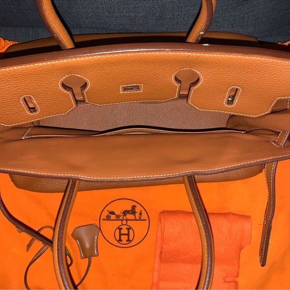 Hermes Birkin 35 Brown Clemenceau with Gold Hardware - Picture 8 of 11